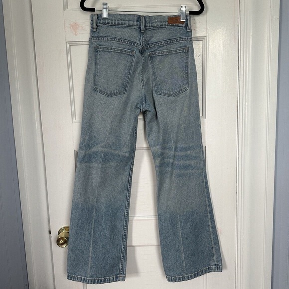 Polo Ralph Lauren Cropped Jeans Women's 27 Light Blue Flare High Waist Denim - Picture 2 of 10